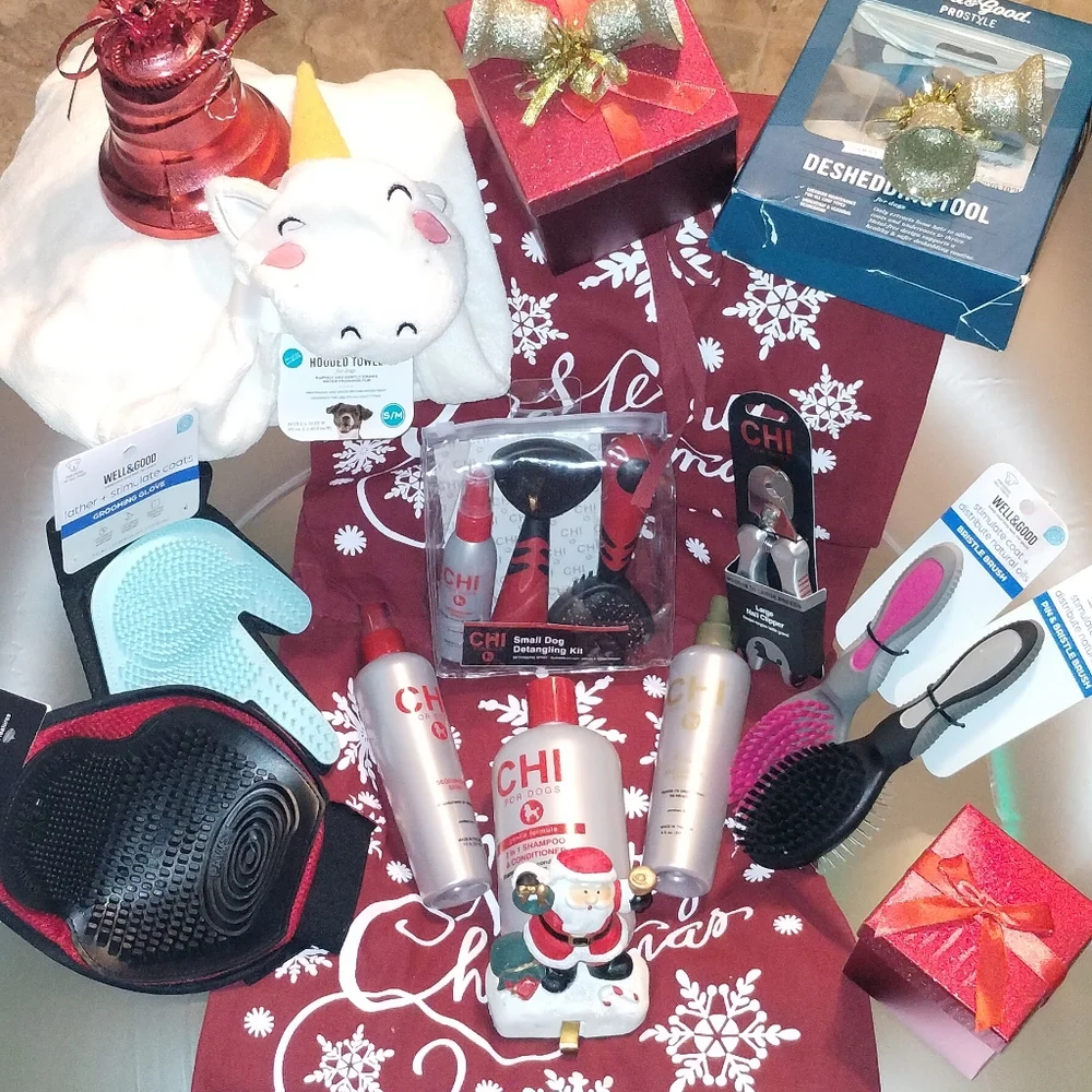 Dog bath gift set